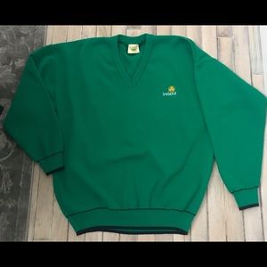 Vintage mens Ireland St Patrick's Day VNeck Sweater XXL 2XL Blarney Woolen Mills